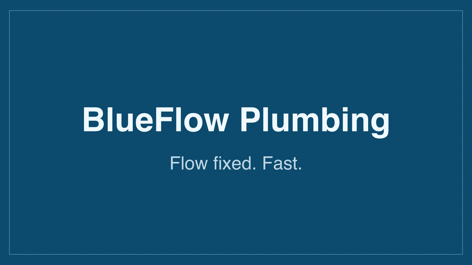 BlueFlow Plumbing crew at work